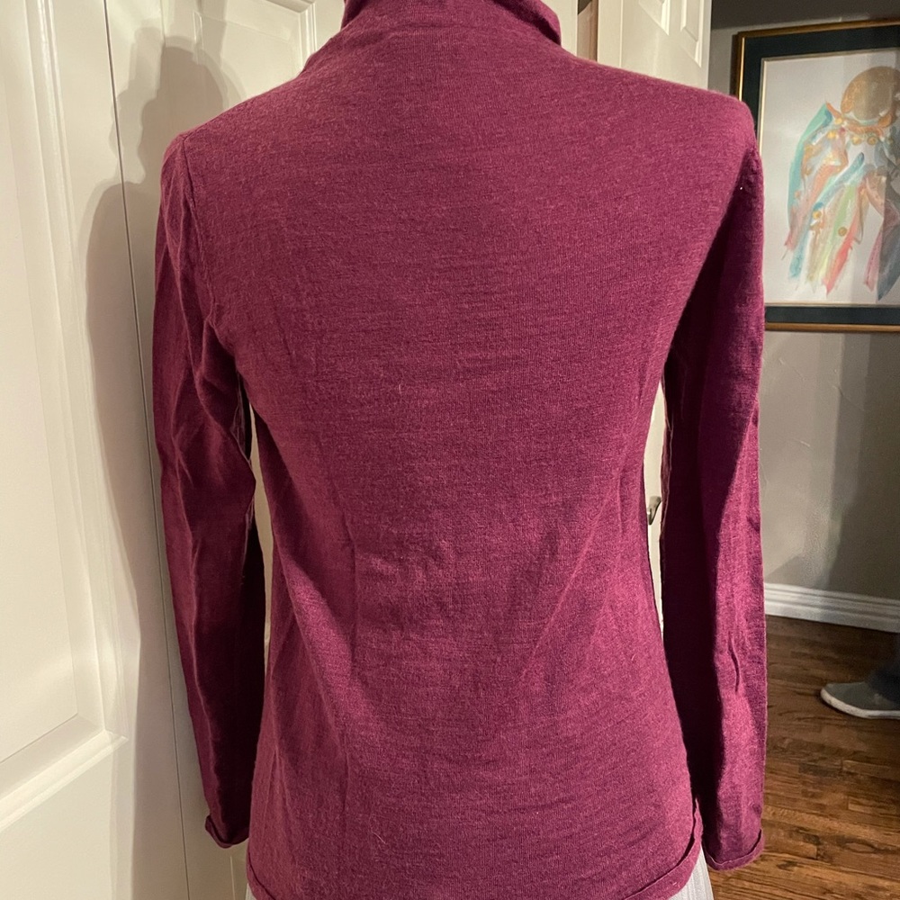 Eileen Fisher Purple Turtleneck Sweater - Picture 4 of 8